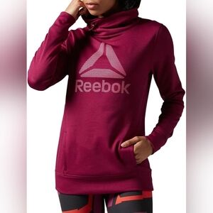 Reebok Speedwick Hoodie Burgundy Athleisure Sweatshirt Size M